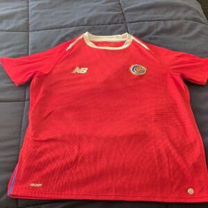 New Balance Kids Red Soccer Jersey with White Trim